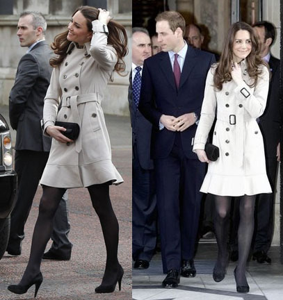 kate middleton trench coat. Kate Middleton in Burberry